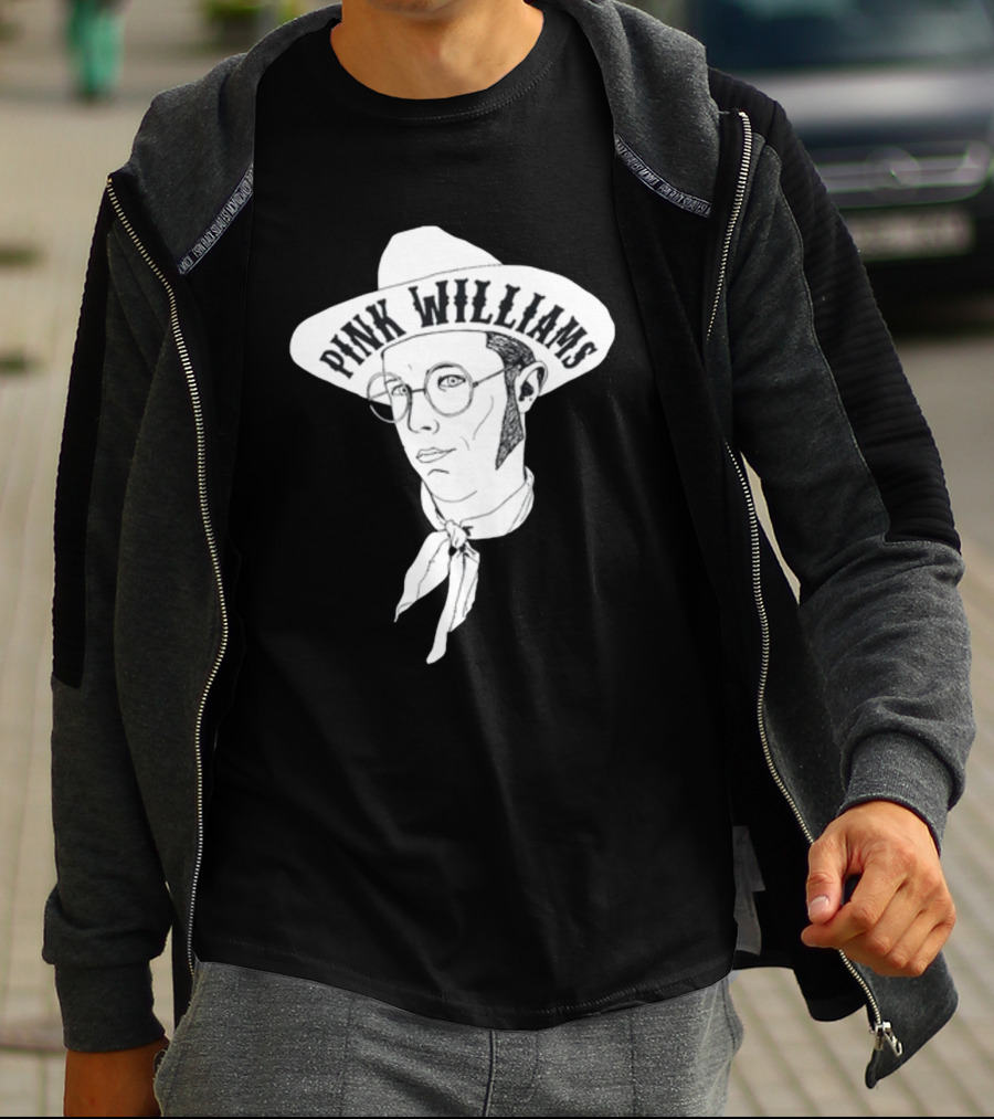 Punkwithacamera Pink Williams Vintage Cowboy Ink Sketch T-Shirt