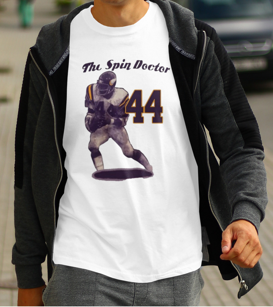 The Spin Doctor Chuck Foreman 44 Minnesota Vikings Legend T-Shirt