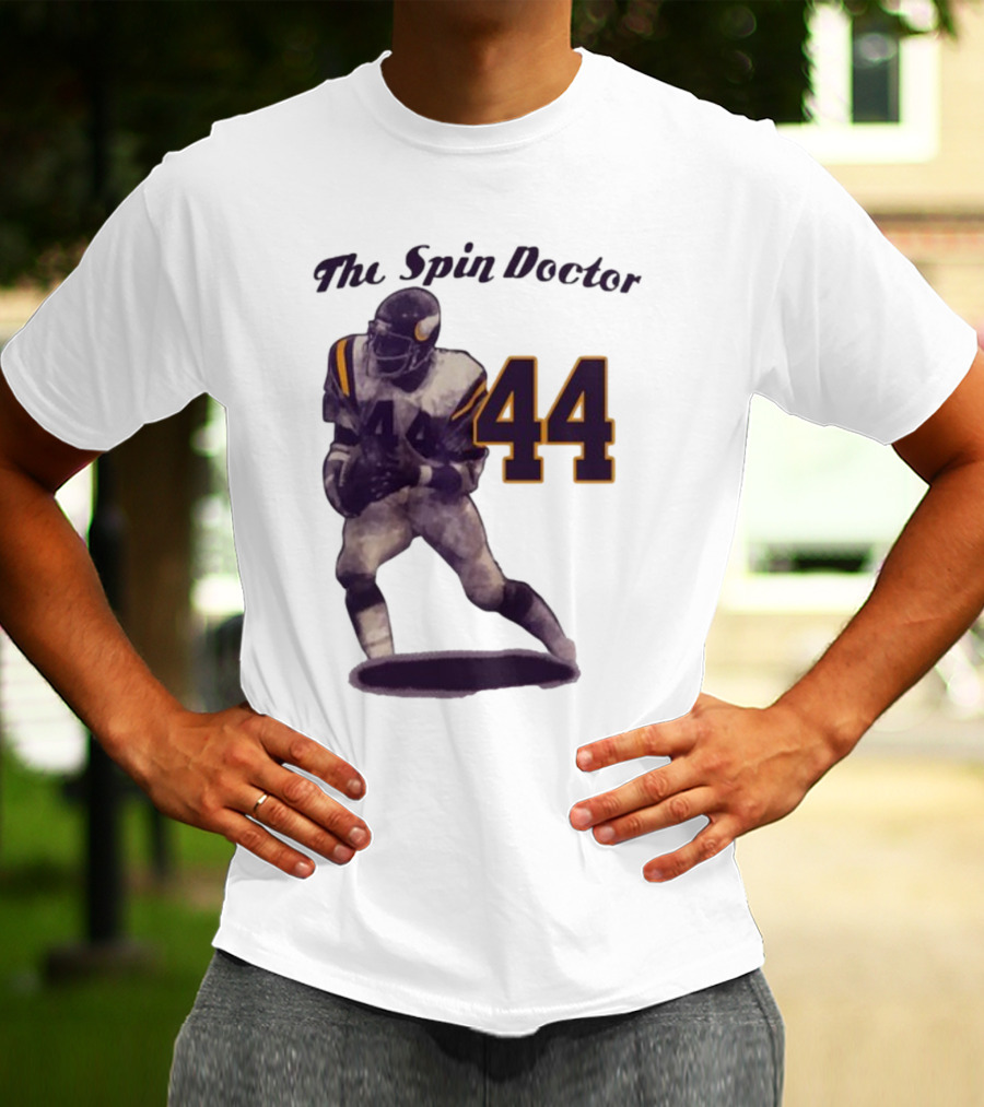 The Spin Doctor Chuck Foreman 44 Minnesota Vikings Legend T-Shirt