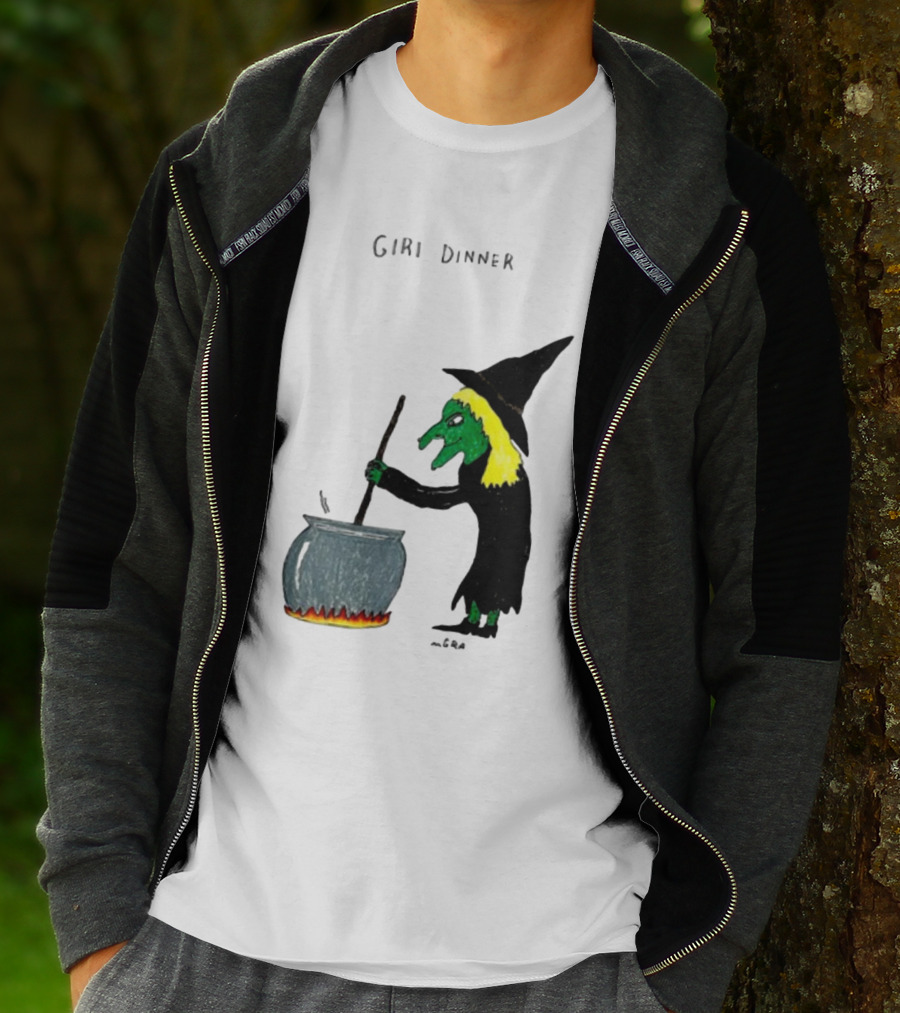 Matt Gray Girl Dinner Witch Cauldron Brewing T-Shirt