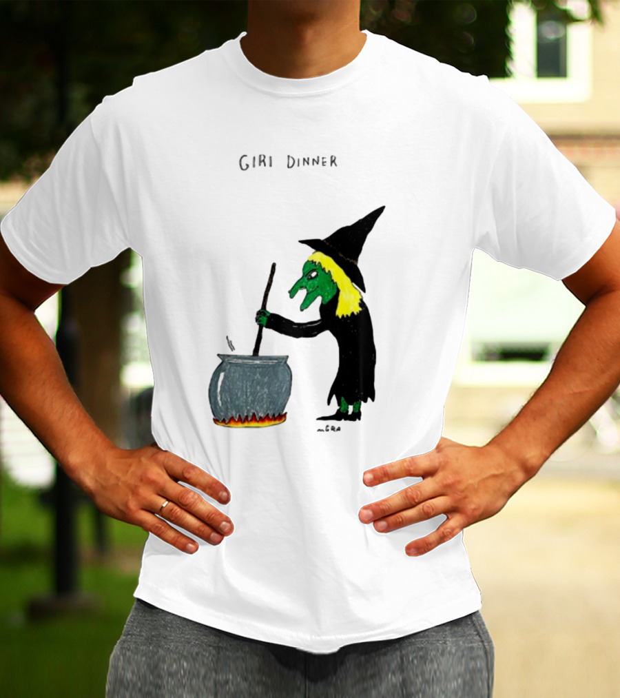 Matt Gray Girl Dinner Witch Cauldron Brewing T-Shirt