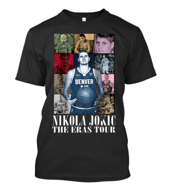 Nikola Jokic Denver Basketball Evolution Through The Eras Tour T-Shirt