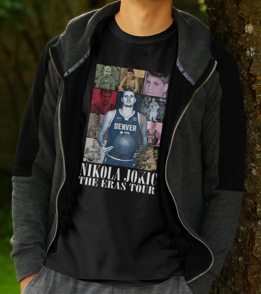 Nikola Jokic Denver Basketball Evolution Through The Eras Tour T-Shirt