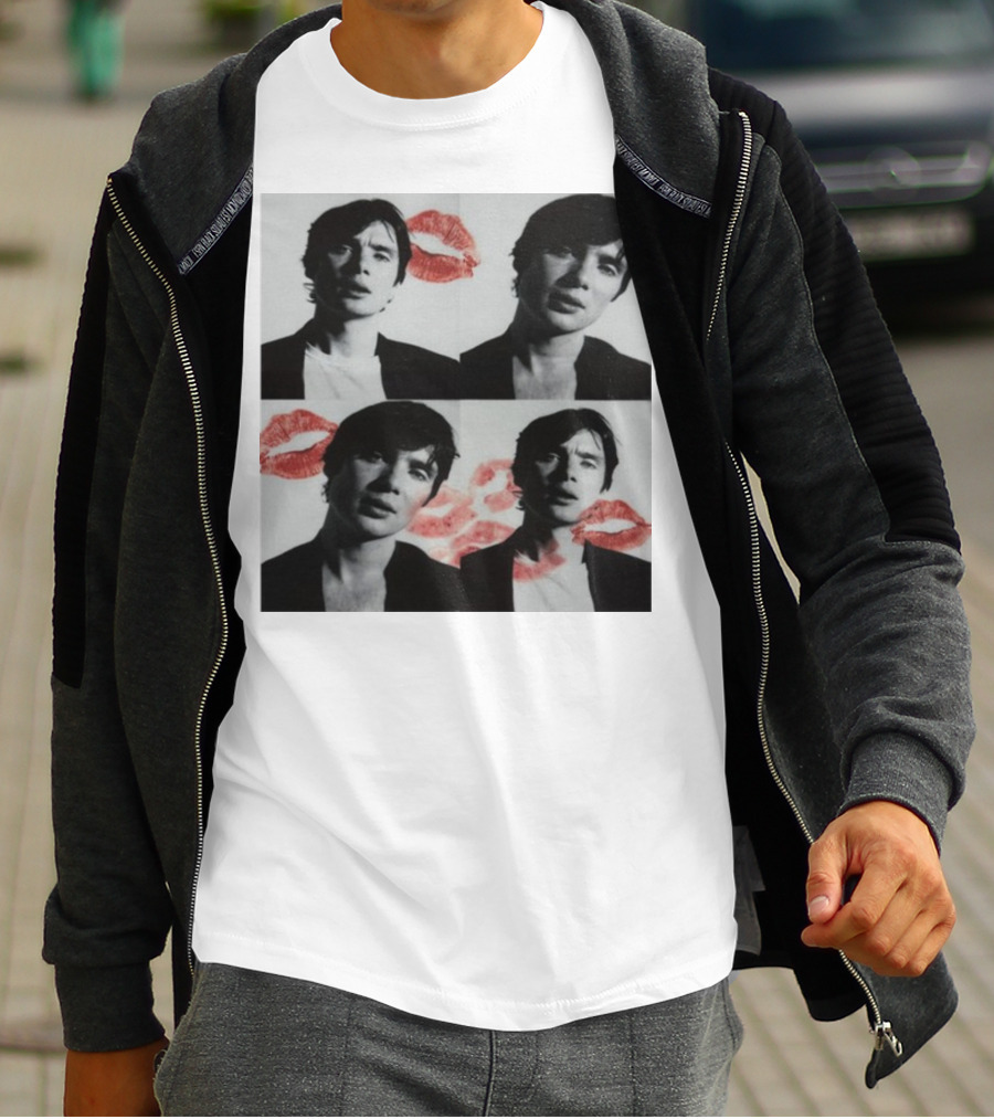 Mustardyardpress Cillian Photobooth Kiss Prints T-Shirt