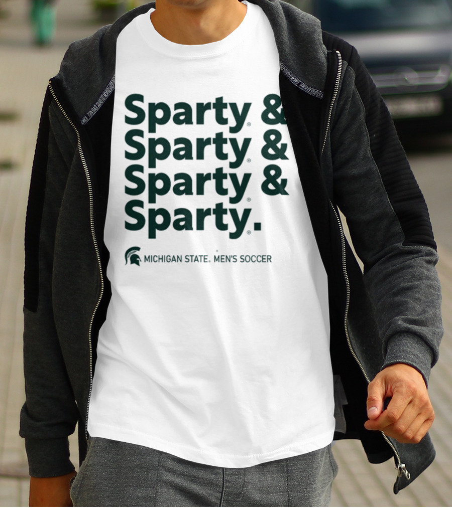 Sparty And Sparty And Sparty And Sparty Michigan State Men's Soccer T-Shirt