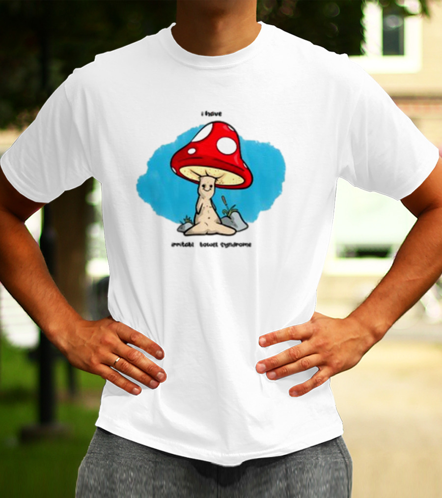 I Have IBS Mushroom Creature With Red Spotted Cap T-Shirt