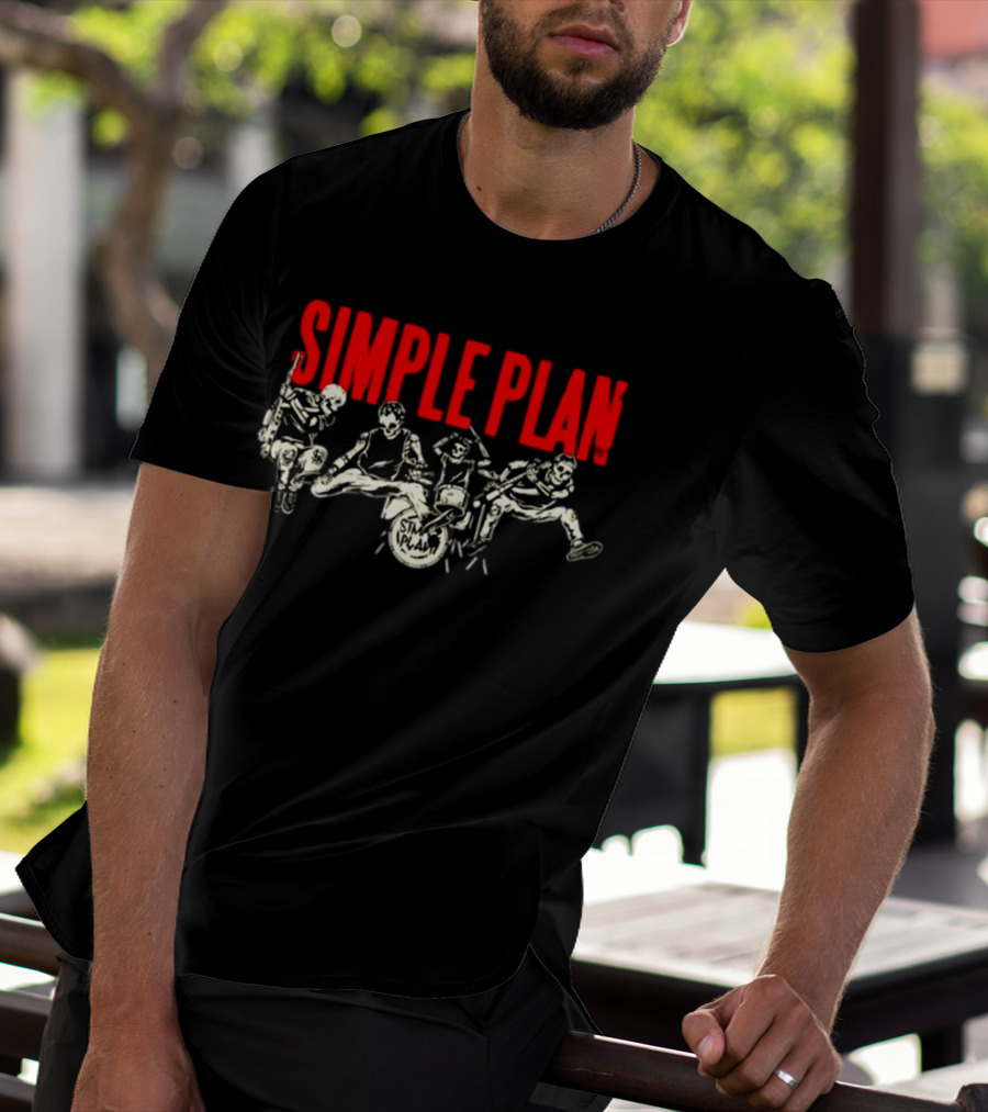Simple Plan Band Skeletons Performance T-Shirt