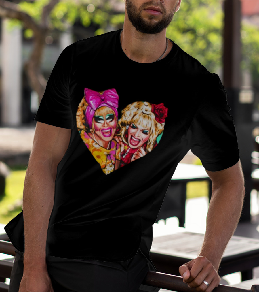 Funny Nordacious Trixie And Katya Heart Shape T-Shirt