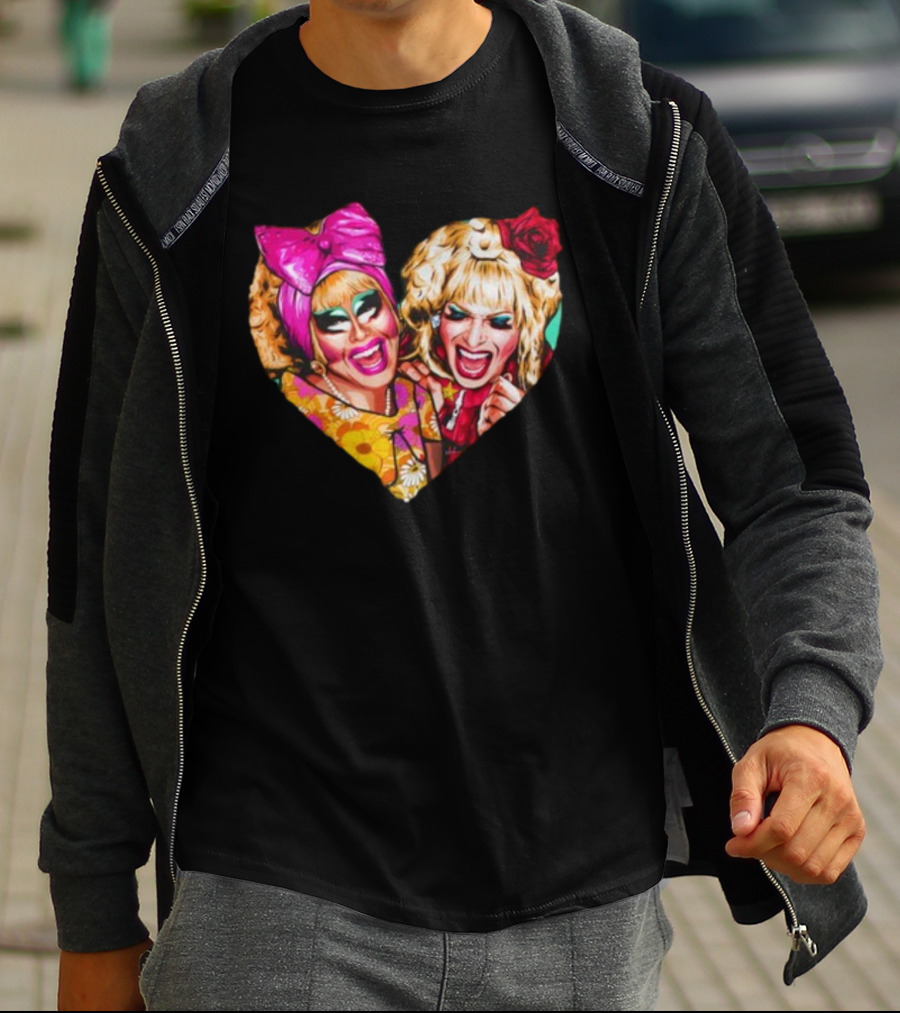 Funny Nordacious Trixie And Katya Heart Shape T-Shirt