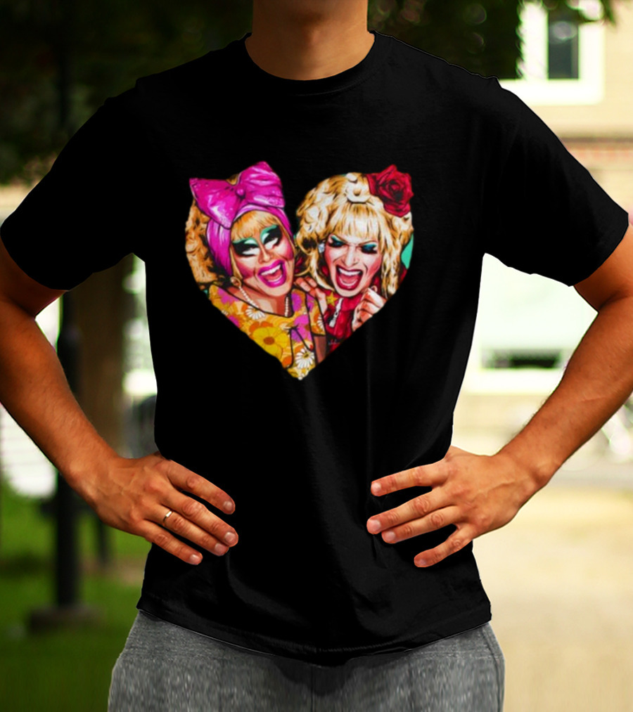 Funny Nordacious Trixie And Katya Heart Shape T-Shirt