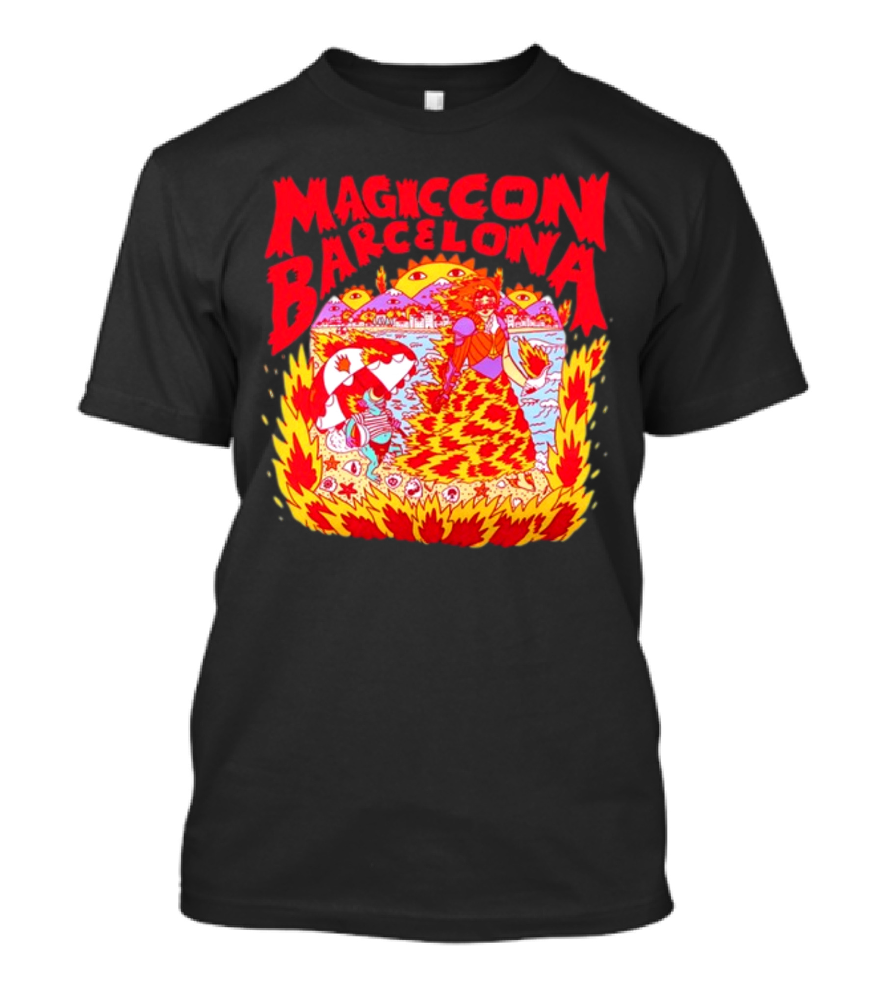 Magiccon Barcelona Vibrant Psychedelic Inferno T-Shirt