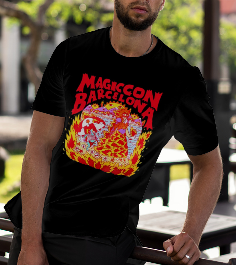 Magiccon Barcelona Vibrant Psychedelic Inferno T-Shirt