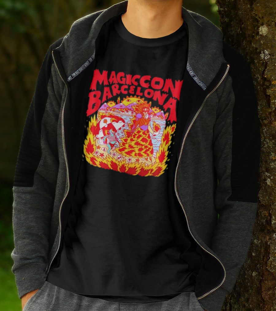 Magiccon Barcelona Vibrant Psychedelic Inferno T-Shirt