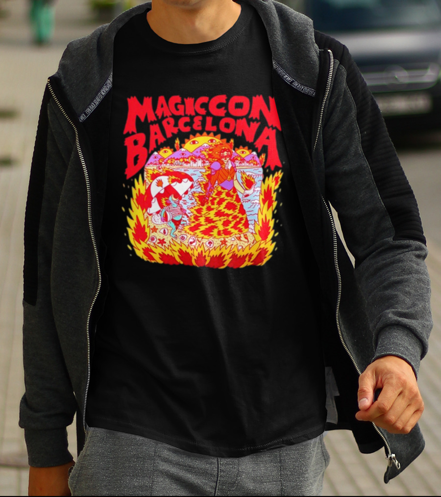 Magiccon Barcelona Vibrant Psychedelic Inferno T-Shirt