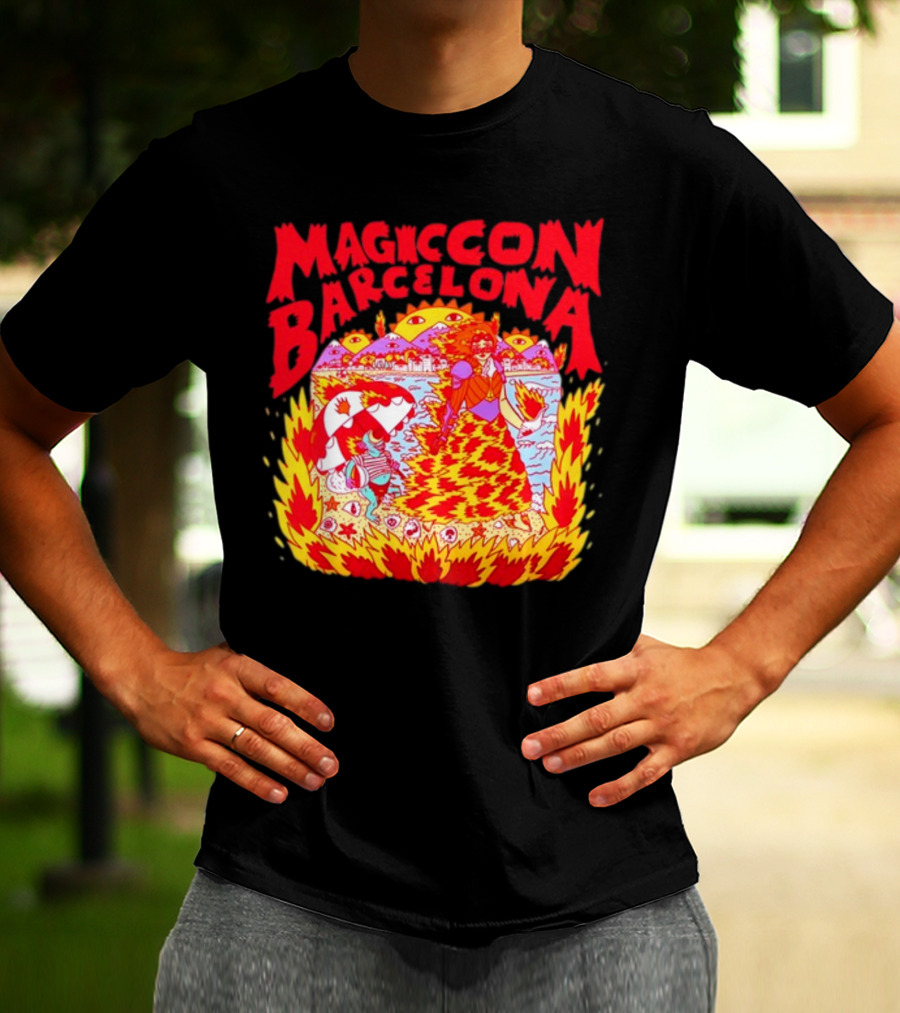 Magiccon Barcelona Vibrant Psychedelic Inferno T-Shirt