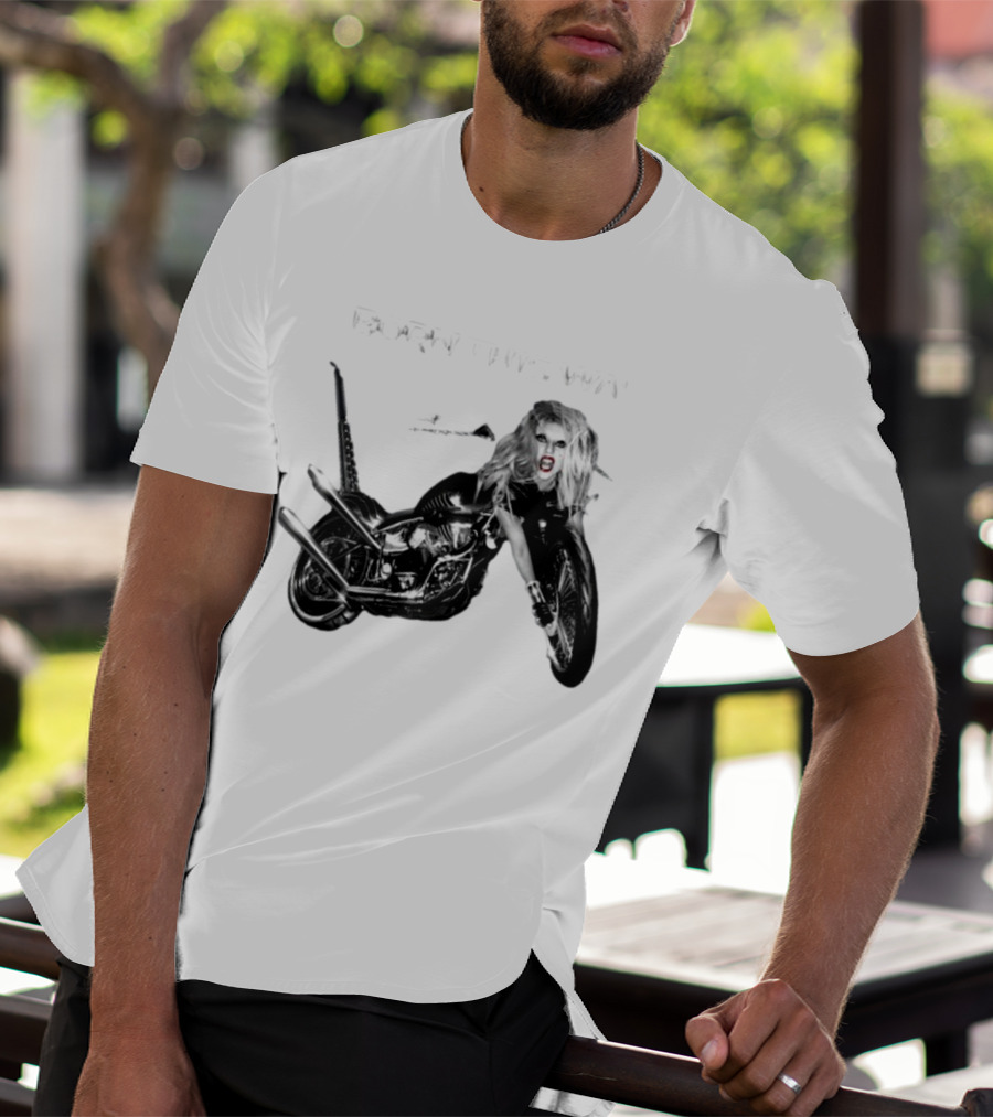 Born This Way Album Motorcycle Lady Gaga T-Shirt