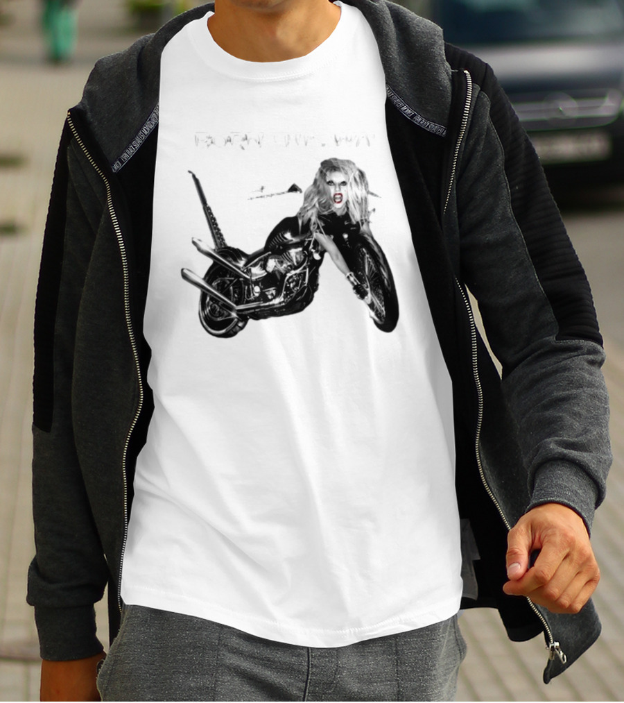 Born This Way Album Motorcycle Lady Gaga T-Shirt