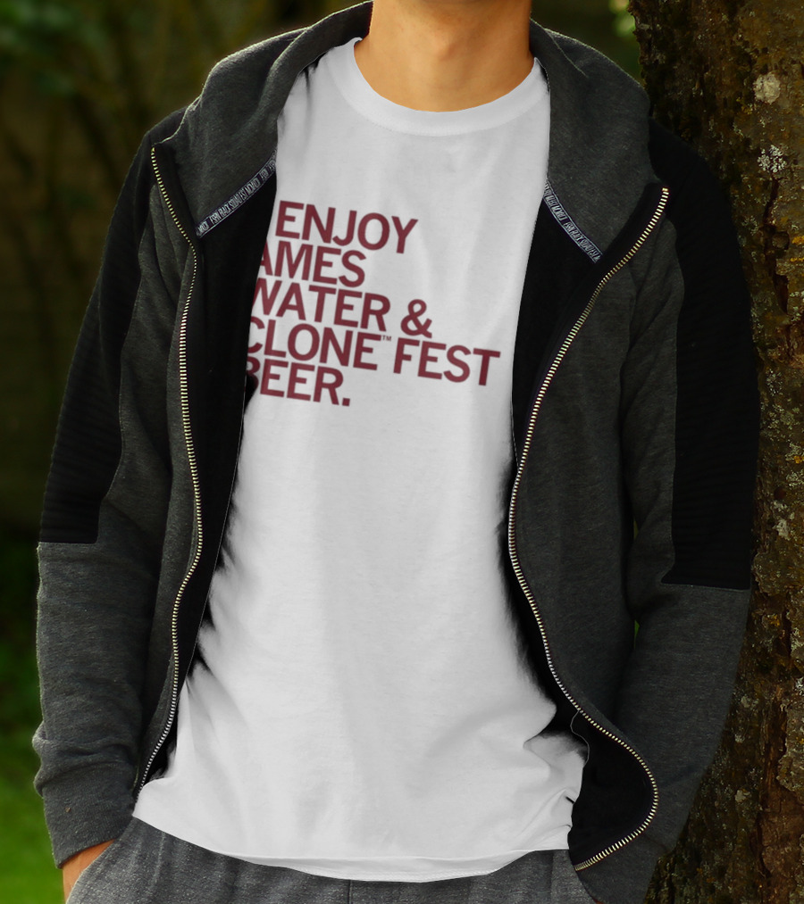 Raygun I Enjoy Ames Water And Clone Fest Beer Text T-Shirt