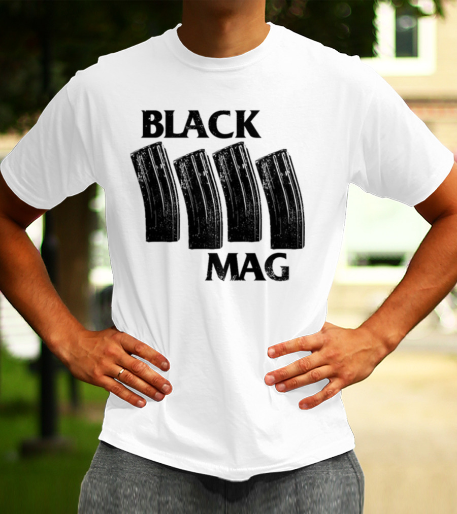 Black Mag Donut Operator Four Magazines T-Shirt