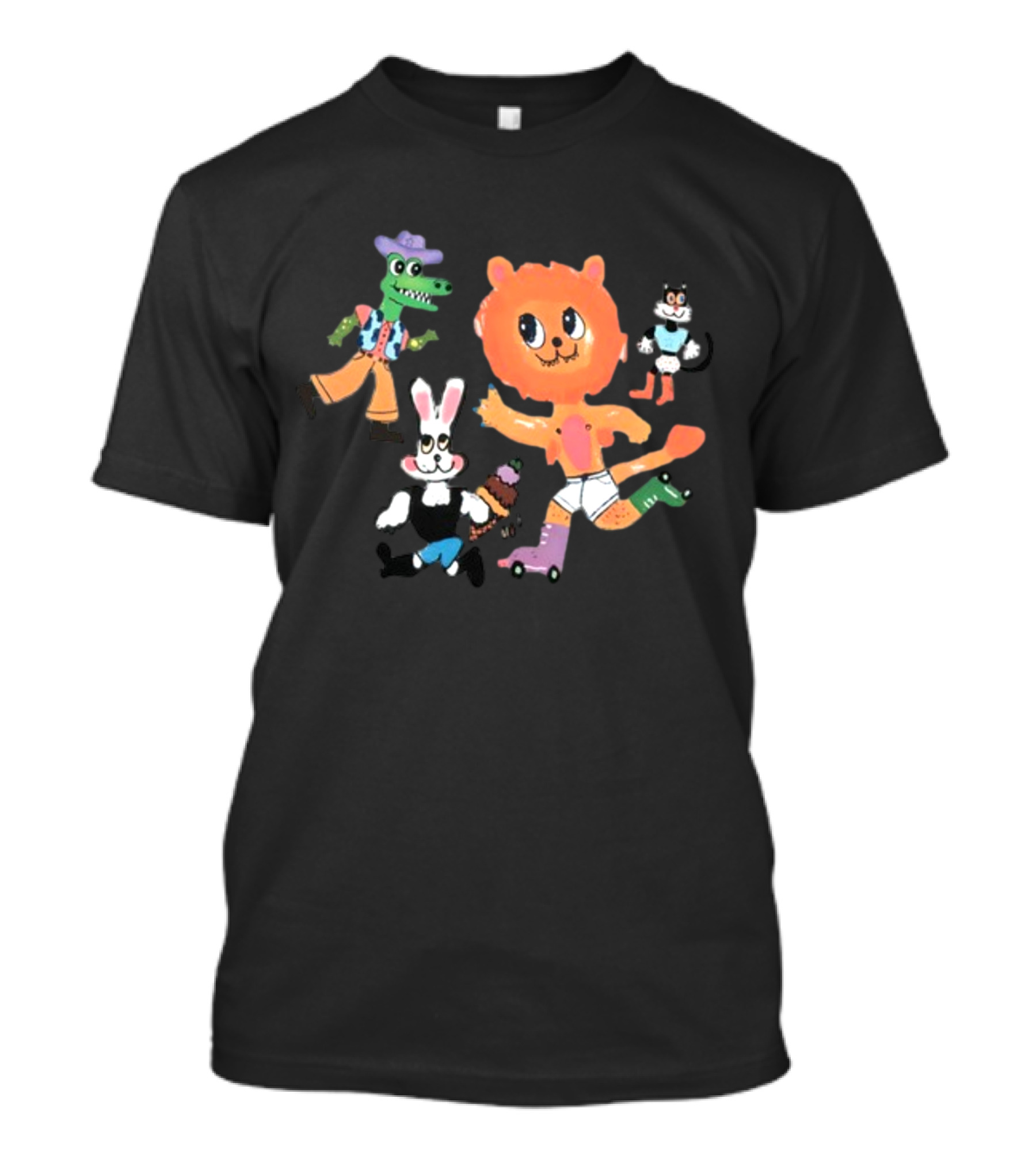 The Fancy Friends Pleasing Cartoon Animal Characters T-Shirt