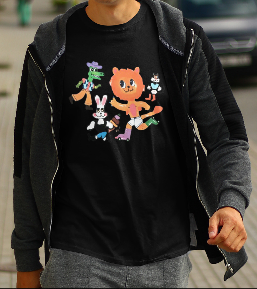 The Fancy Friends Pleasing Cartoon Animal Characters T-Shirt