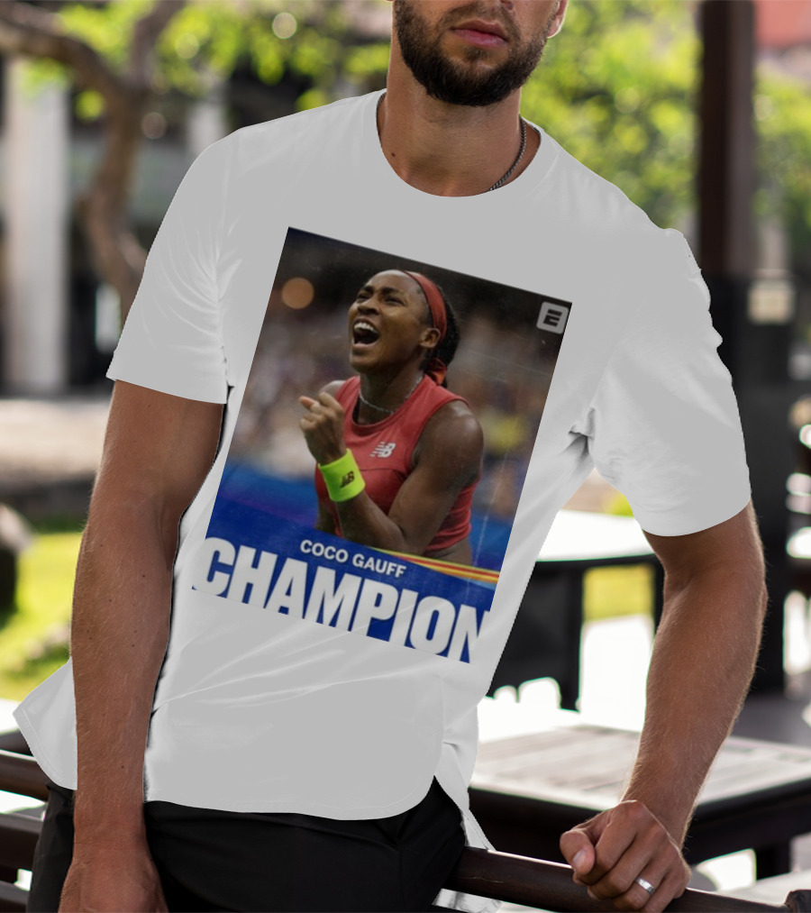 Coco Gauff Champion ESPN Tennis New Balance T-Shirt