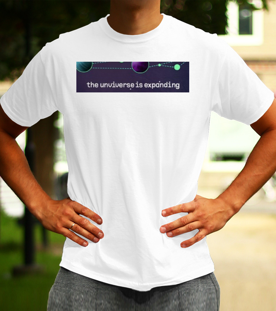 Jo3car The Universe Is Expanding Planets And Cosmic Lines T-Shirt