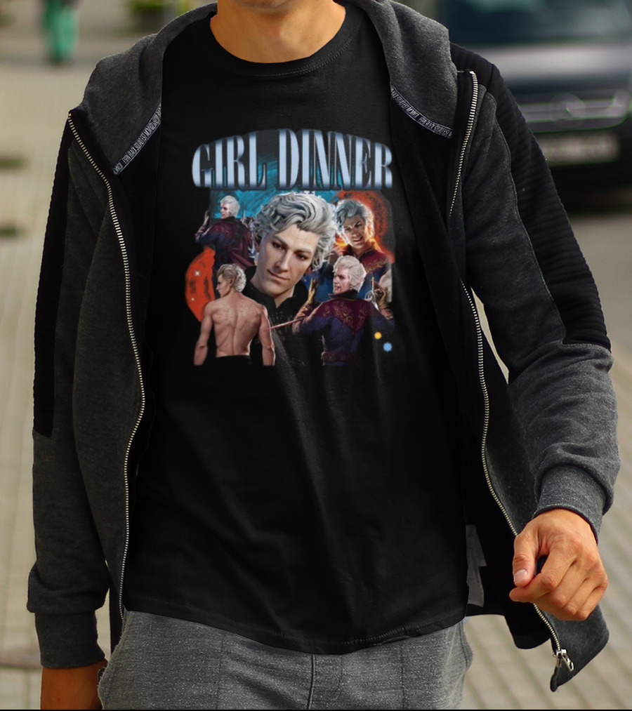 Girl Dinner Astarion Baldur's Gate 3 Character Collage T-Shirt