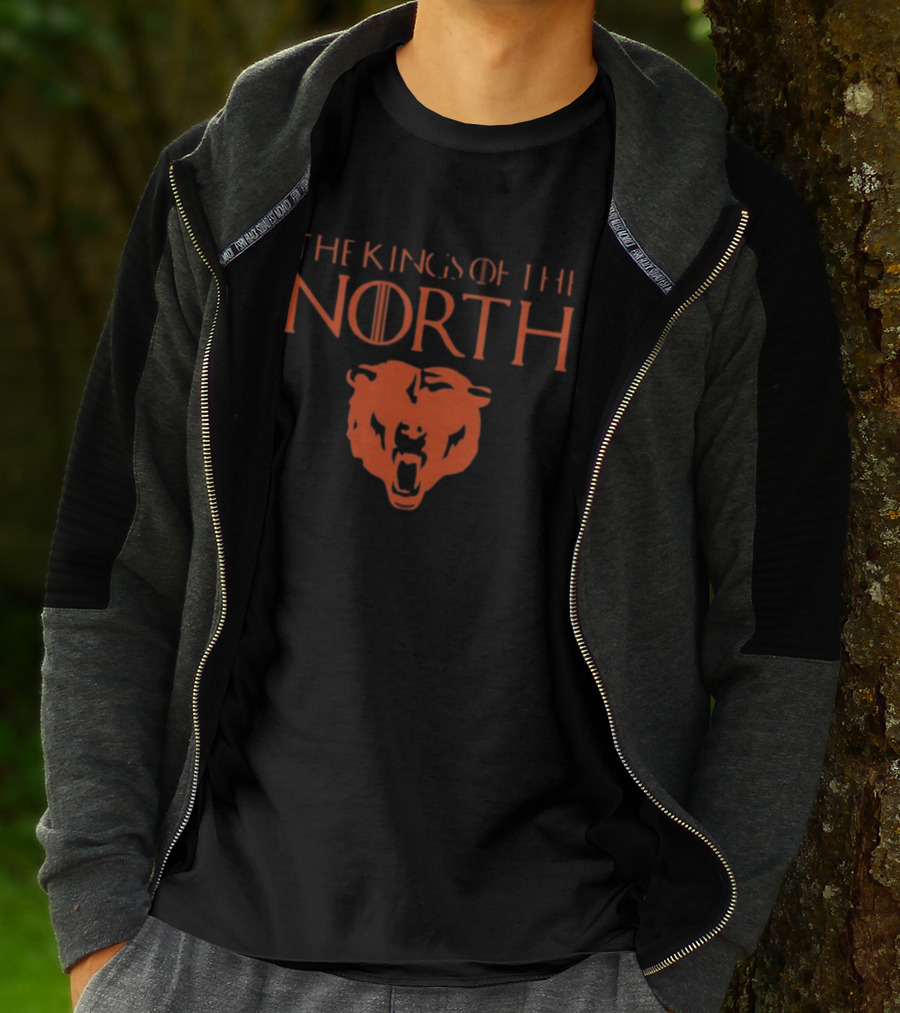 The Kings Of The North Game Of Thrones Inspired Typography With Bear Emblem T-Shirt