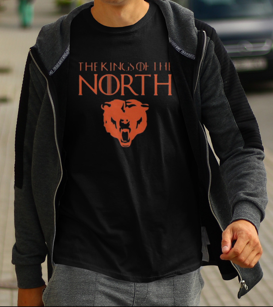 The Kings Of The North Game Of Thrones Inspired Typography With Bear Emblem T-Shirt