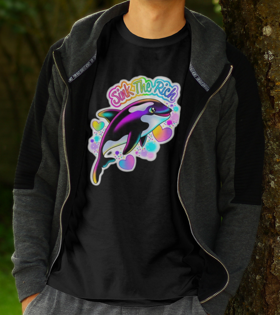 Sink The Rich Theartsyalien Bigcartel Colorful Orca Hearts T-Shirt