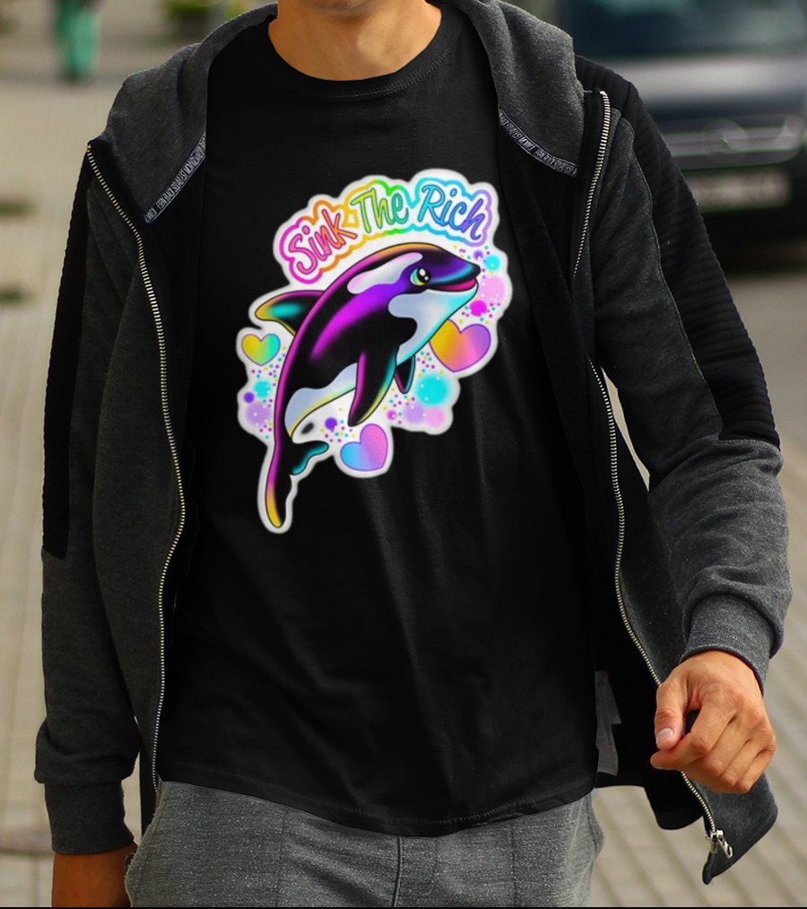 Sink The Rich Theartsyalien Bigcartel Colorful Orca Hearts T-Shirt
