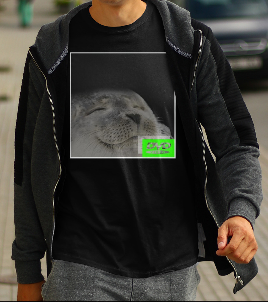 Bouncing DVD Hits Corner Idle Screen Meme Relaxed Seal T-Shirt