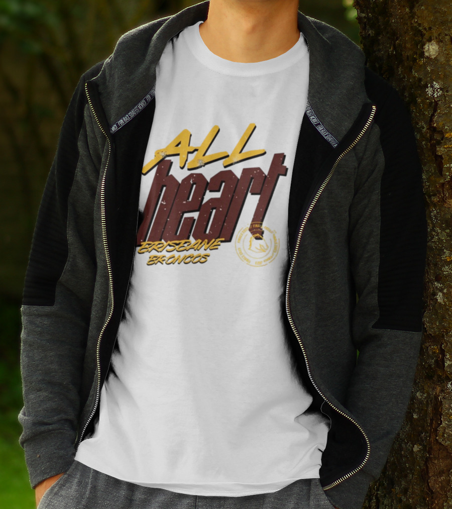 All Heart Brisbane Broncos NRL Team Pride T-Shirt