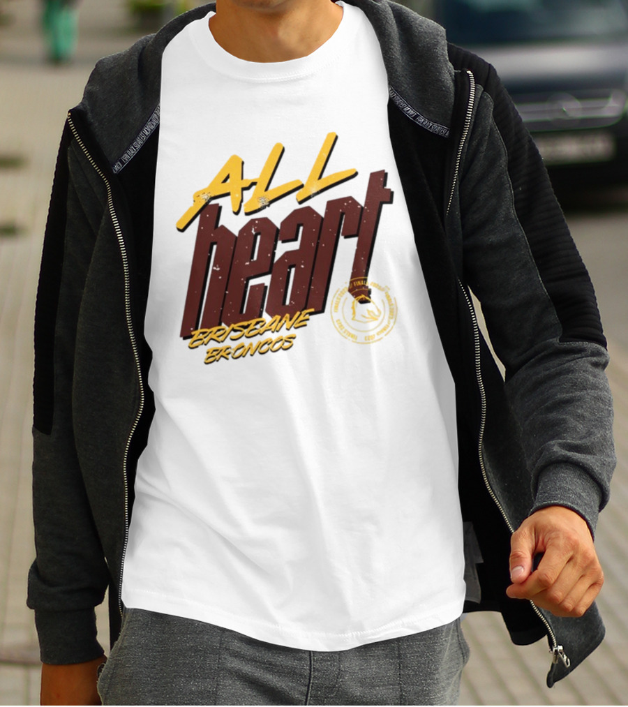 All Heart Brisbane Broncos NRL Team Pride T-Shirt