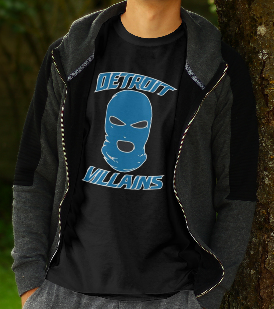 Detroit Villains Blue Mask T-Shirt
