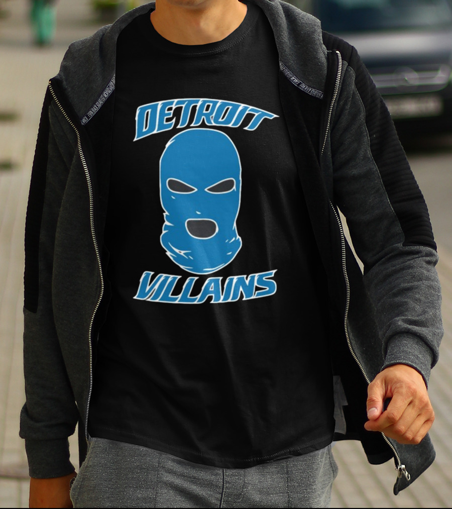 Detroit Villains Blue Mask T-Shirt