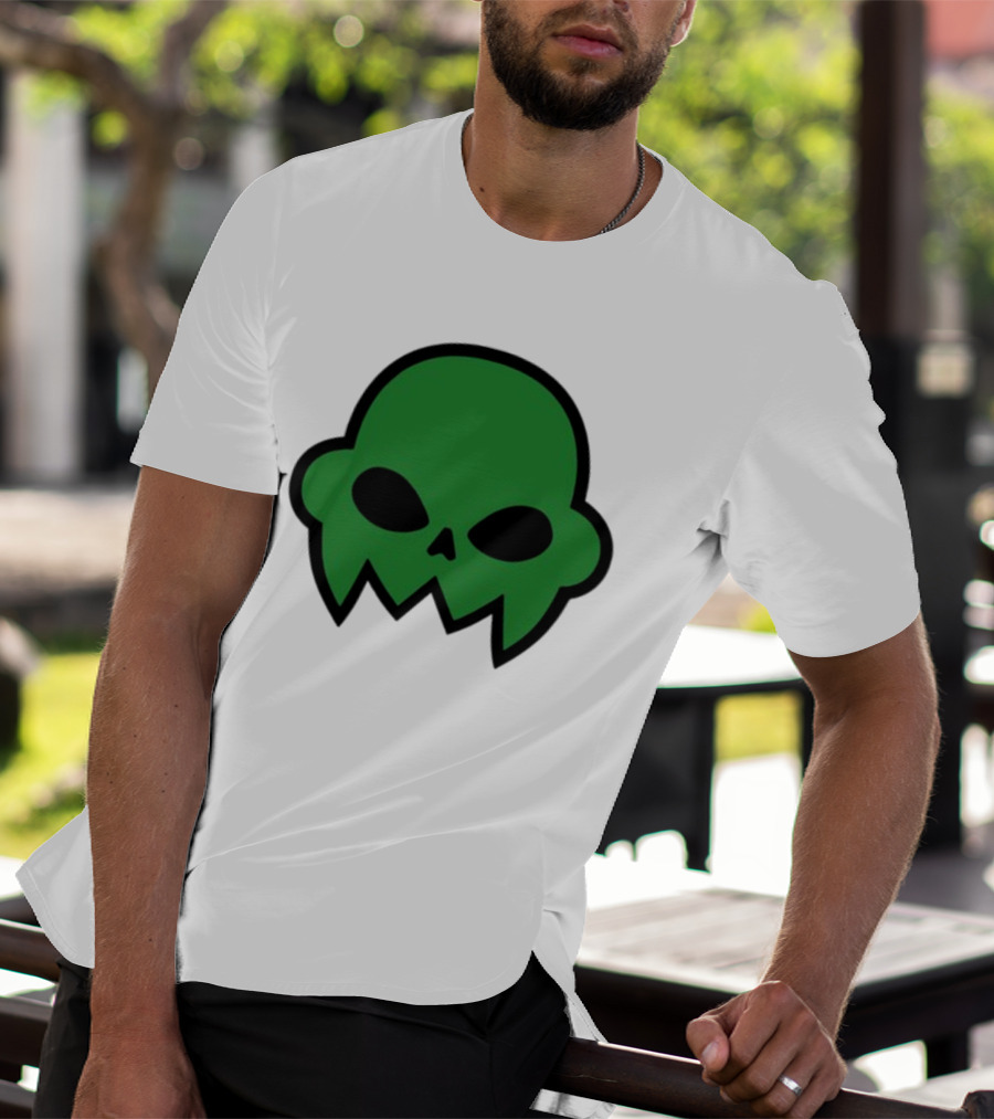 Jake's Green Skull Iconic Halloween Shadow T-Shirt