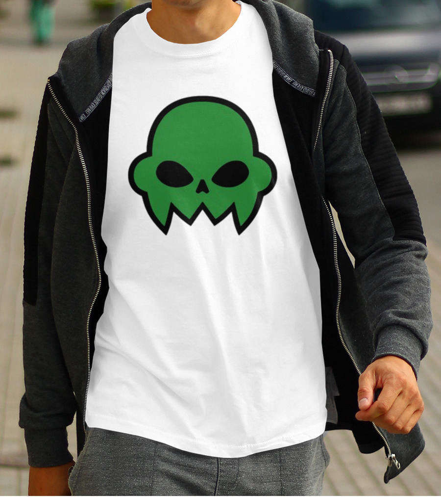 Jake's Green Skull Iconic Halloween Shadow T-Shirt