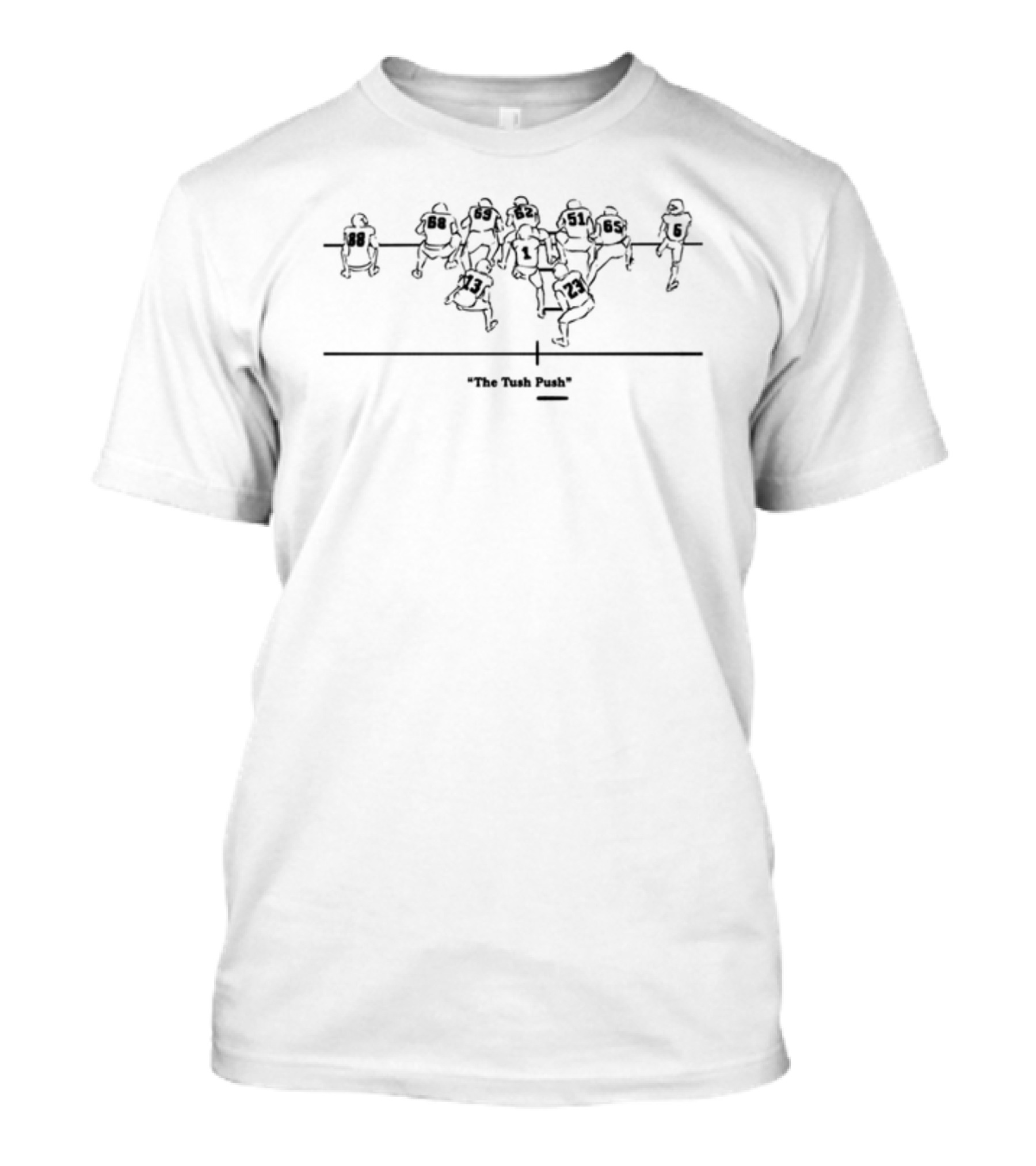 The Tush Push Football Formation Play Diagram T-Shirt