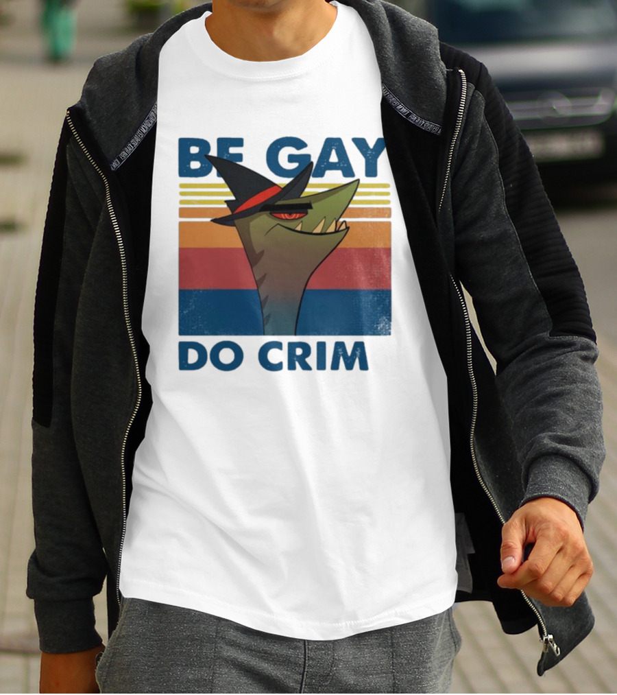 Helluva Boss Be Gay Do Crime Retro Style Snake In Hat T-Shirt