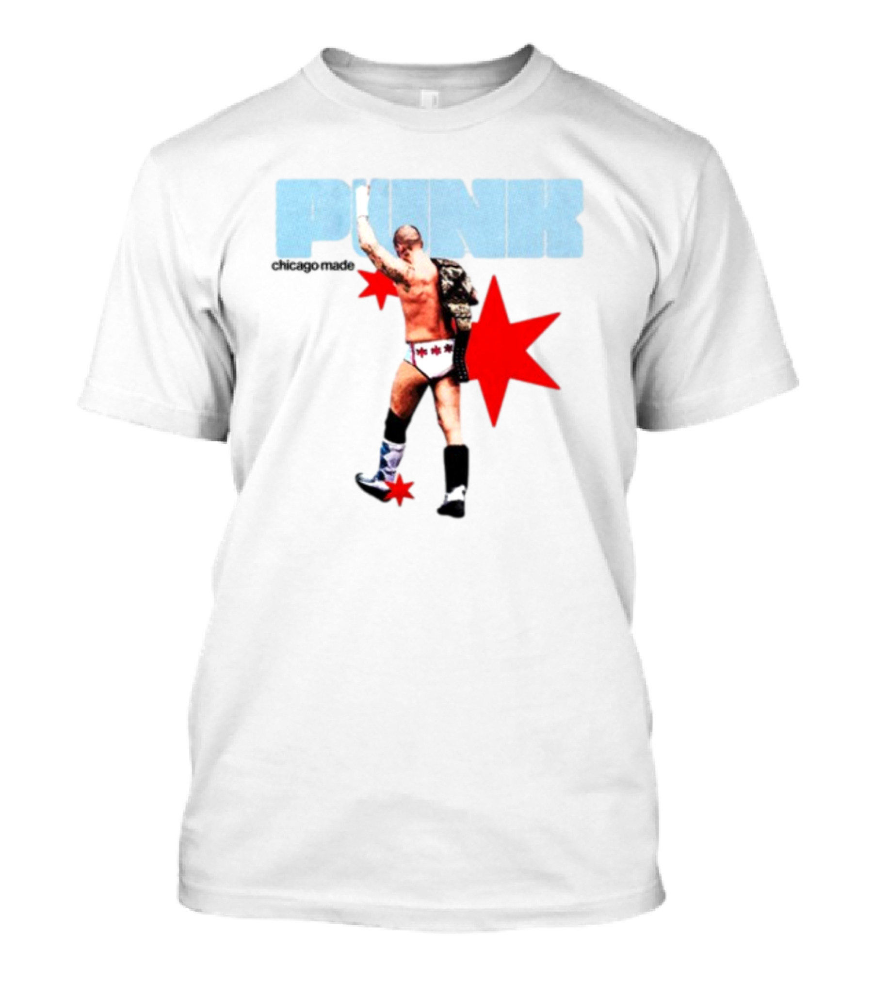Punk Chicago Made Wrestler With Stars And Backpack T-Shirt