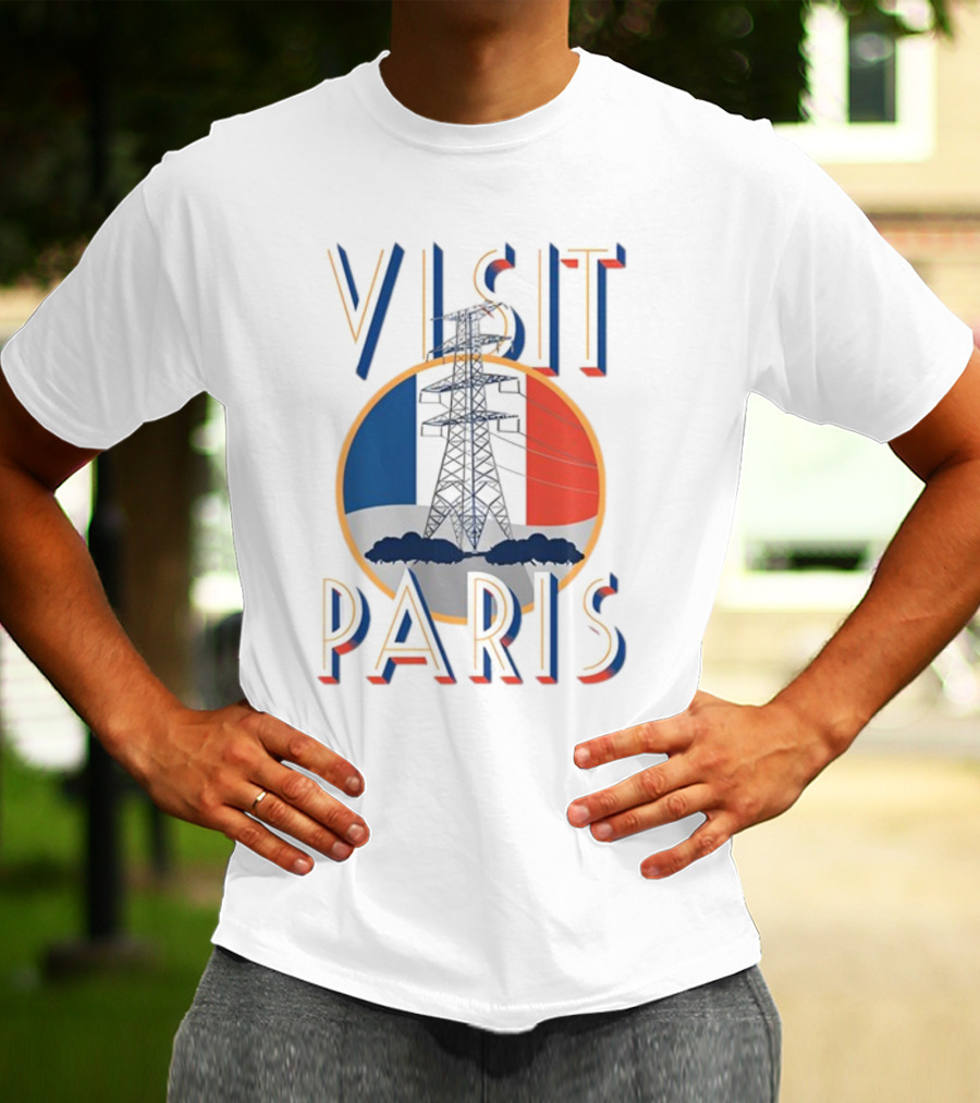 Shitheadsteve Visit Paris French Flag With Eiffel Tower T-Shirt