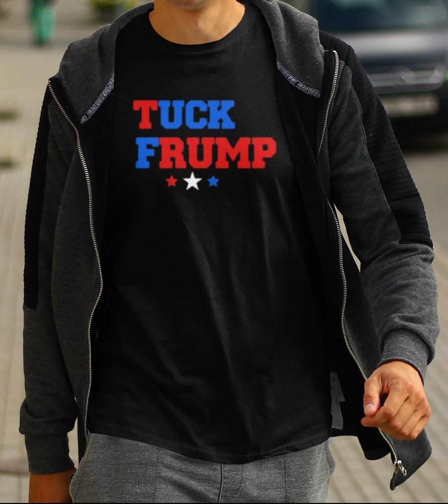 Yourbluechannel Tuck Frump Red Blue White Stars T-Shirt