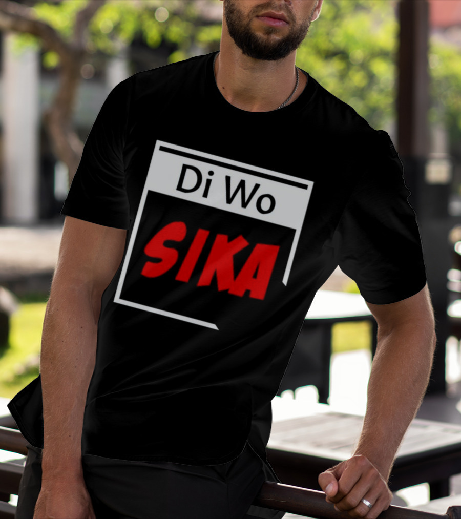 Di Wo Sika Bold Modern Text Block T-Shirt