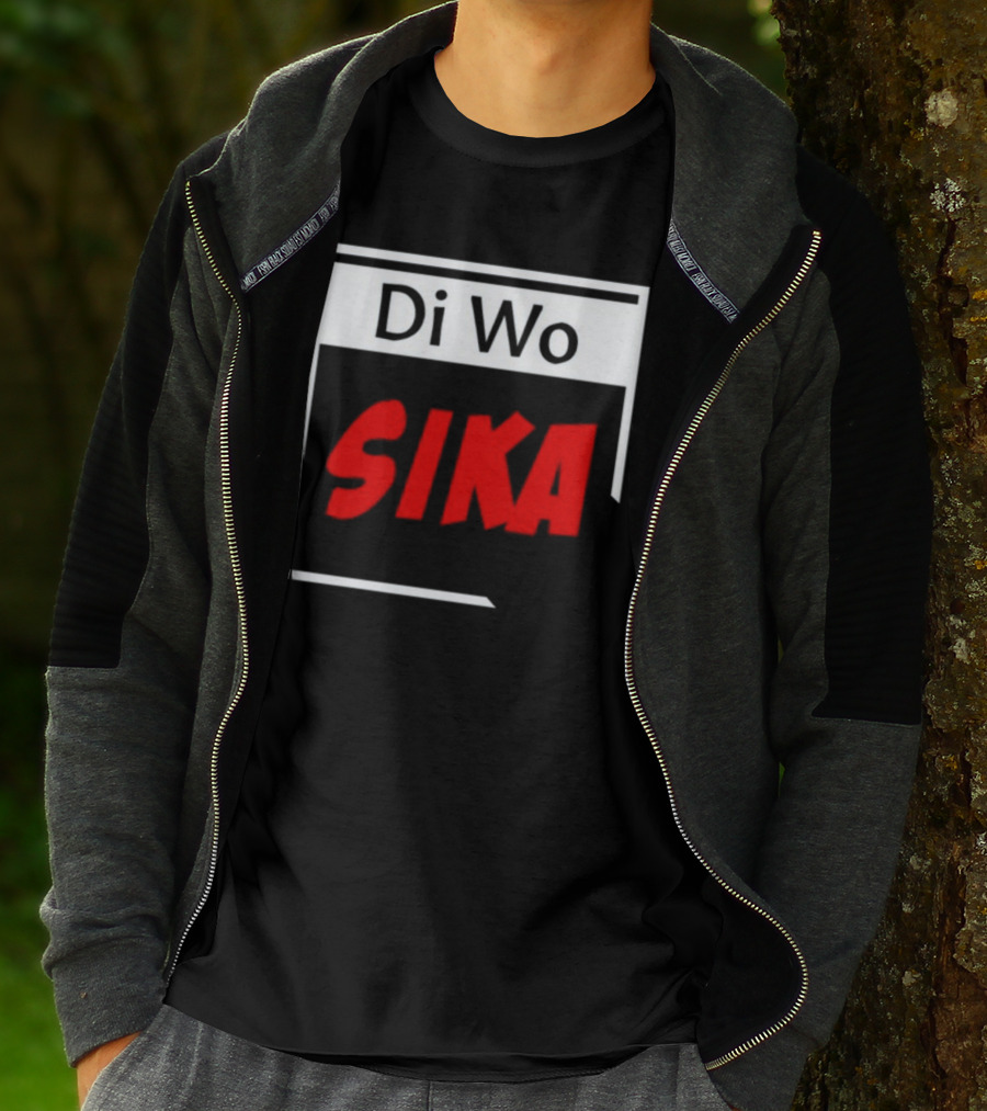 Di Wo Sika Bold Modern Text Block T-Shirt