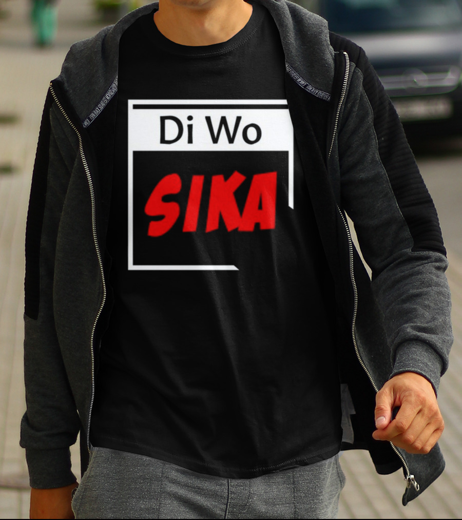 Di Wo Sika Bold Modern Text Block T-Shirt