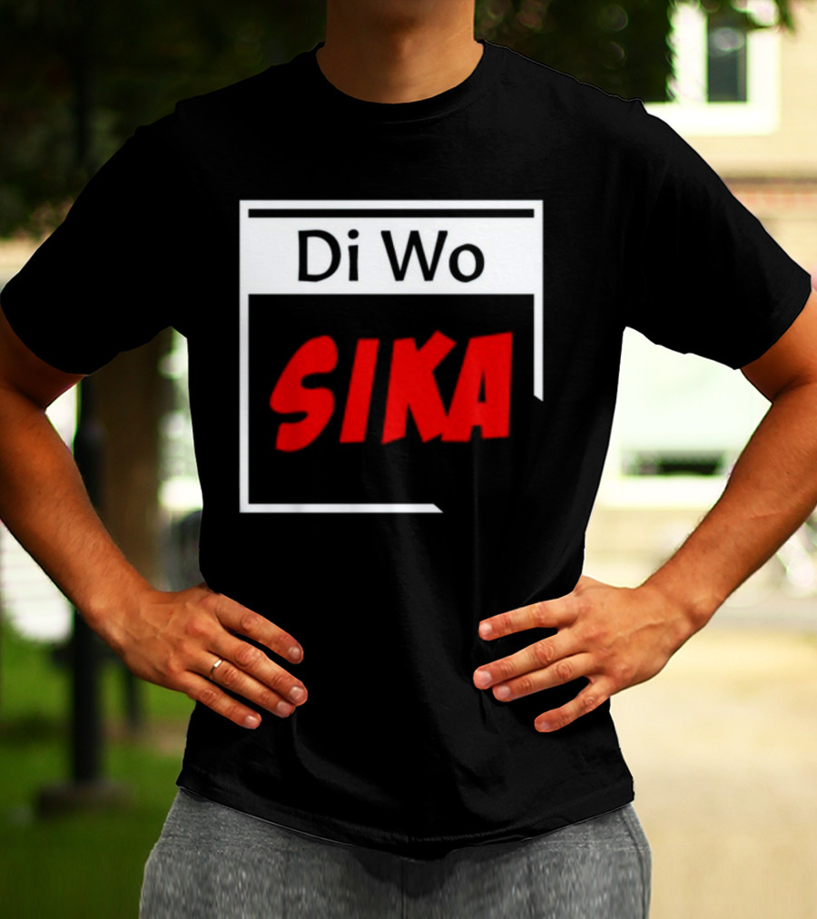 Di Wo Sika Bold Modern Text Block T-Shirt