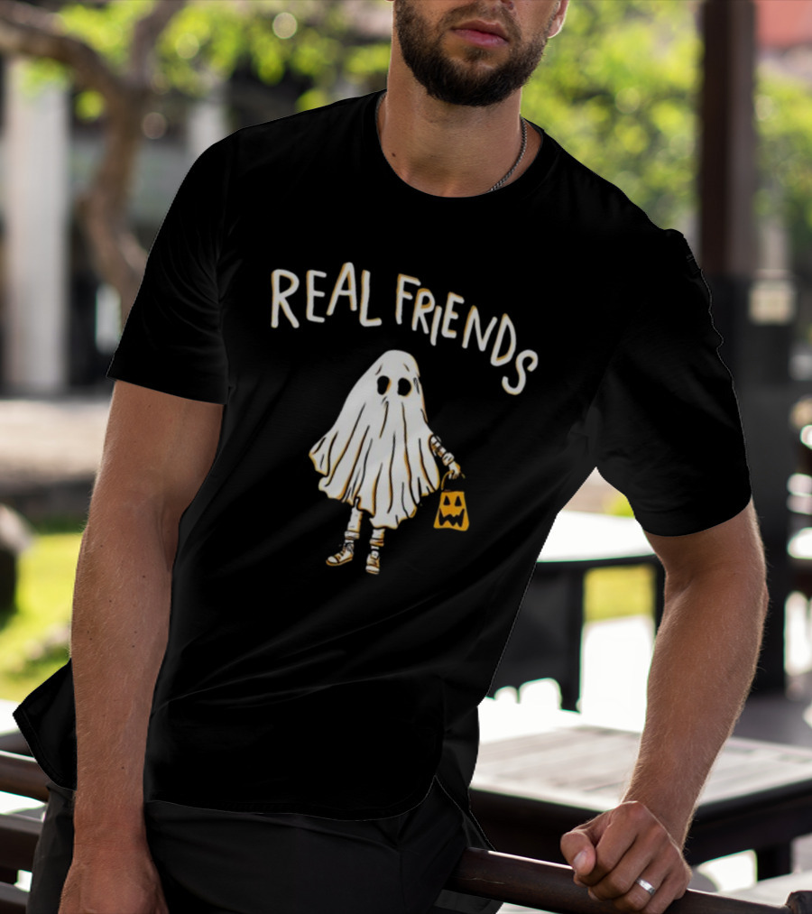 Real Friends Ghost Halloween Trick Or Treat T-Shirt