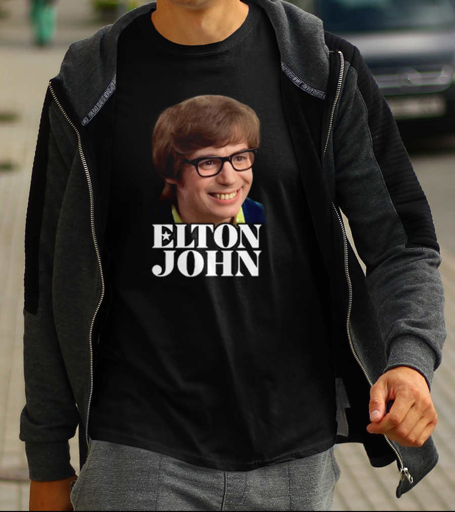Shitheadsteve Elton John Austin Powers Face Mashup T-Shirt